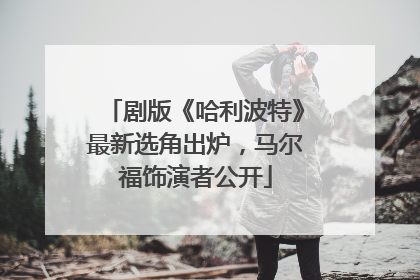 剧版《哈利波特》最新选角出炉，马尔福饰演者公开