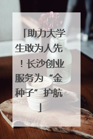 助力大学生敢为人先！长沙创业服务为“金种子”护航