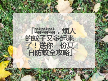 嗡嗡嗡，烦人的蚊子又多起来了！送你一份夏日防蚊全攻略
