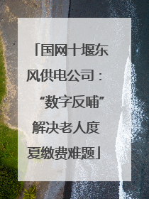国网十堰东风供电公司：“数字反哺” 解决老人度夏缴费难题