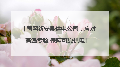 国网新安县供电公司：应对高温考验 保障可靠供电
