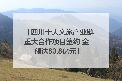 四川十大文旅产业链重大合作项目签约 金额达80.8亿元