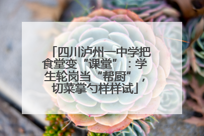 四川泸州一中学把食堂变“课堂”：学生轮岗当“帮厨”，切菜掌勺样样试