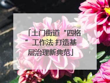 土门街道“四格”工作法 打造基层治理新典范