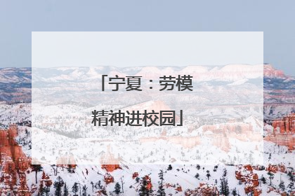宁夏：劳模精神进校园