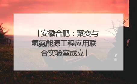 安徽合肥：聚变与氢氨能源工程应用联合实验室成立