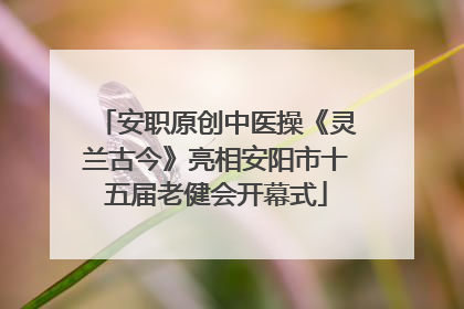 安职原创中医操《灵兰古今》亮相安阳市十五届老健会开幕式