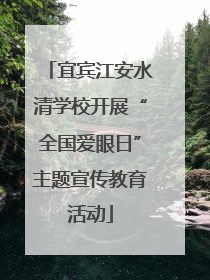 宜宾江安水清学校开展“全国爱眼日”主题宣传教育活动