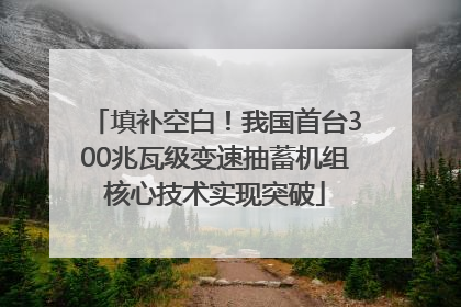 填补空白！我国首台300兆瓦级变速抽蓄机组核心技术实现突破