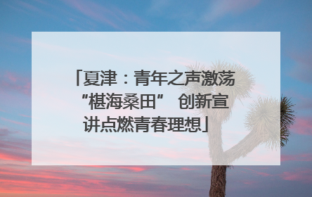 夏津：青年之声激荡“椹海桑田” 创新宣讲点燃青春理想