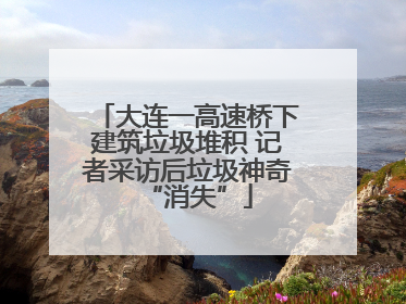 大连一高速桥下建筑垃圾堆积 记者采访后垃圾神奇“消失”