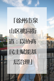 徐州市泉山区桃园街道：以协商民主赋能基层治理
