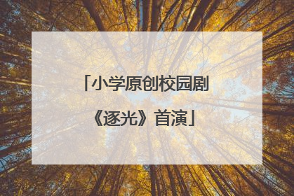 小学原创校园剧《逐光》首演
