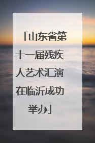 山东省第十一届残疾人艺术汇演在临沂成功举办