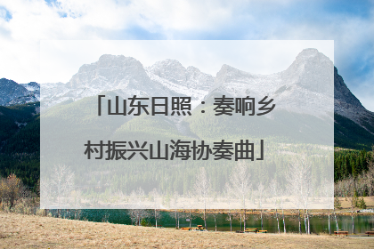 山东日照：奏响乡村振兴山海协奏曲