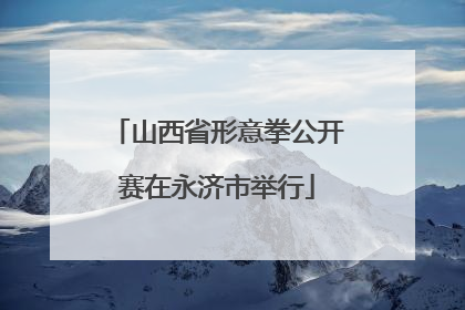 山西省形意拳公开赛在永济市举行