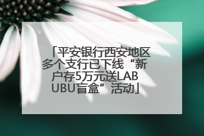 平安银行西安地区多个支行已下线“新户存5万元送LABUBU盲盒”活动