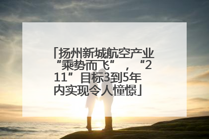 扬州新城航空产业“乘势而飞”，“211”目标3到5年内实现令人憧憬