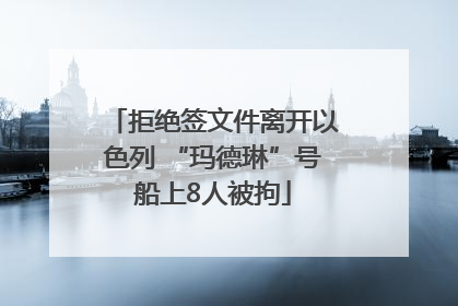 拒绝签文件离开以色列 “玛德琳”号船上8人被拘