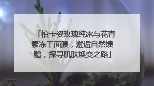柏卡姿玫瑰纯露与花青素冻干面膜，邂逅自然馈赠，探寻肌肤焕变之路