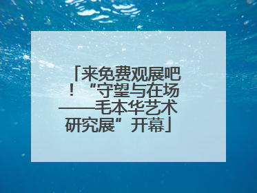 来免费观展吧！“守望与在场——毛本华艺术研究展”开幕