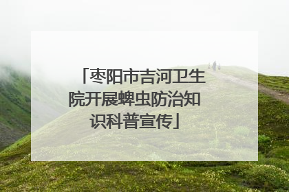 枣阳市吉河卫生院开展蜱虫防治知识科普宣传
