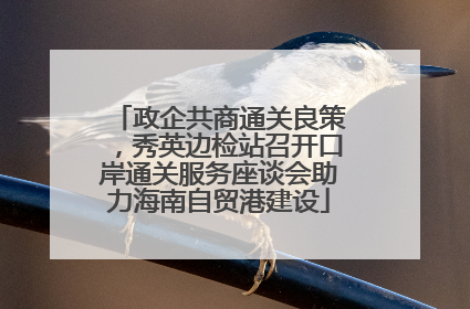 政企共商通关良策，秀英边检站召开口岸通关服务座谈会助力海南自贸港建设