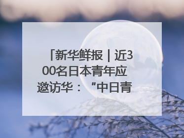 新华鲜报｜近300名日本青年应邀访华：“中日青年可以创造更好的未来”