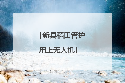 新县稻田管护用上无人机
