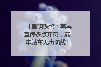 昆明铁警：禁毒宣传多点开花，筑牢站车无毒防线