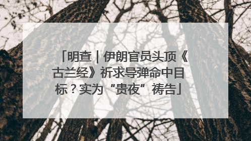明查｜伊朗官员头顶《古兰经》祈求导弹命中目标？实为“贵夜”祷告