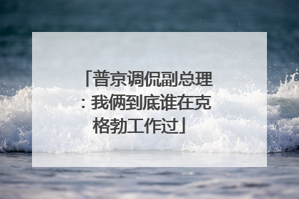 普京调侃副总理：我俩到底谁在克格勃工作过