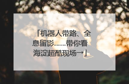 机器人带路、全息留影……带你看海淀超酷现场→