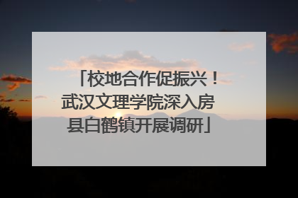 校地合作促振兴！武汉文理学院深入房县白鹤镇开展调研