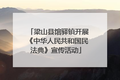 梁山县馆驿镇开展《中华人民共和国民法典》宣传活动