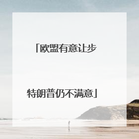 欧盟有意让步 特朗普仍不满意