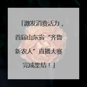 激发消费活力，首届山东省“齐鲁新农人”直播大赛完成集结！