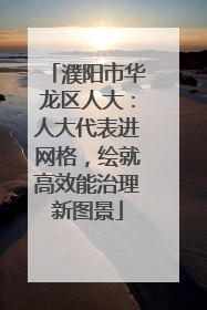 濮阳市华龙区人大：人大代表进网格，绘就高效能治理新图景