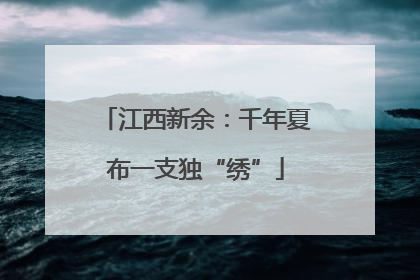 江西新余：千年夏布一支独“绣”