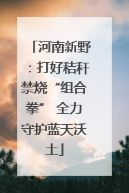 河南新野：打好秸秆禁烧“组合拳” 全力守护蓝天沃土