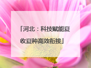 河北：科技赋能夏收夏种高效衔接