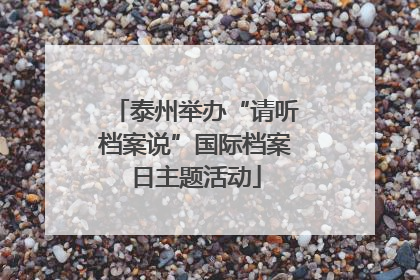 泰州举办“请听档案说”国际档案日主题活动