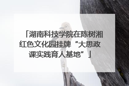 湖南科技学院在陈树湘红色文化园挂牌“大思政课实践育人基地”