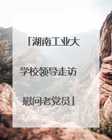 湖南工业大学校领导走访慰问老党员