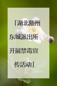 湖北随州东城派出所开展禁毒宣传活动