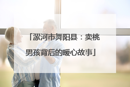 漯河市舞阳县：卖桃男孩背后的暖心故事