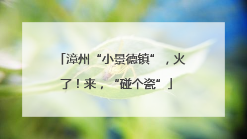 漳州“小景德镇”，火了！来，“碰个瓷”