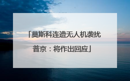 莫斯科连遭无人机袭扰 普京：将作出回应