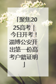 聚焦2025高考｜今日开考！淄博公安开出第一份高考户籍证明