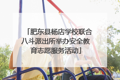 肥东县杨店学校联合八斗派出所举办安全教育志愿服务活动